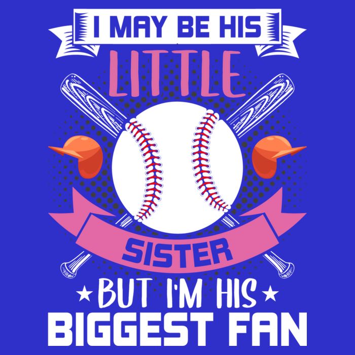 Little Sister But I'm His Biggest Fan Baseball Lover Gift 16 in Basic Backpack