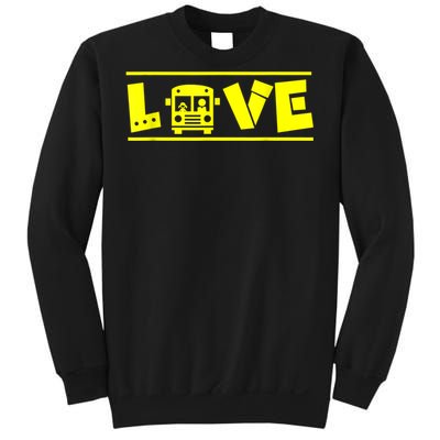 Love School Bus Driver Typography Gift For Busdriver Sweatshirt