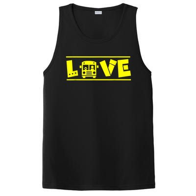 Love School Bus Driver Typography Gift For Busdriver PosiCharge Competitor Tank