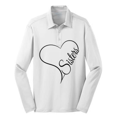 Love Sister Cute Sisters Silk Touch Performance Long Sleeve Polo