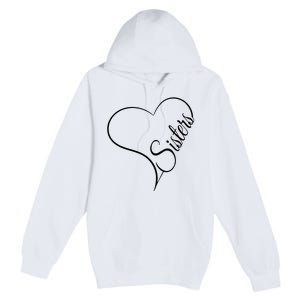 Love Sister Cute Sisters Premium Pullover Hoodie