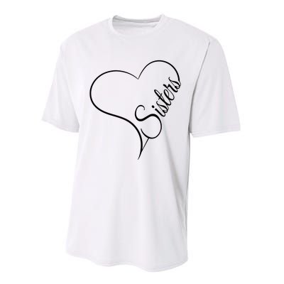 Love Sister Cute Sisters Performance Sprint T-Shirt