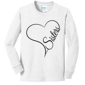 Love Sister Cute Sisters Kids Long Sleeve Shirt