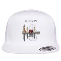 London Souvenir City Vintage British Uk Flat Bill Trucker Hat