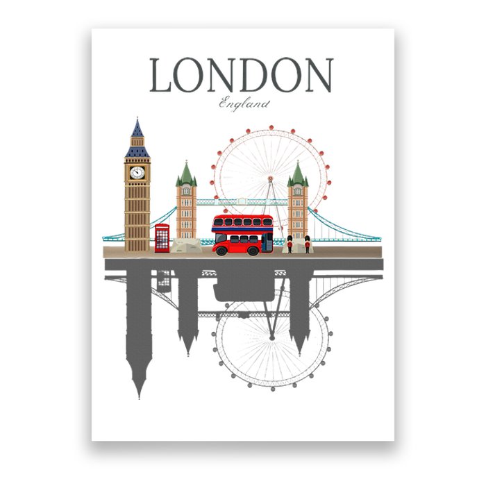 London Souvenir City Vintage British Uk Poster