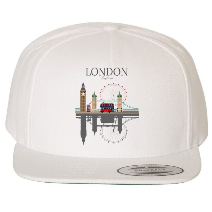 London Souvenir City Vintage British Uk Wool Snapback Cap