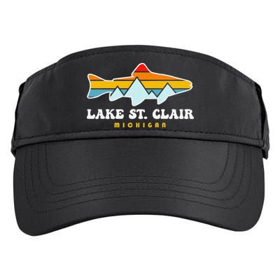 Lake St. Clair Fishing Michigan Fish Adult Drive Performance Visor