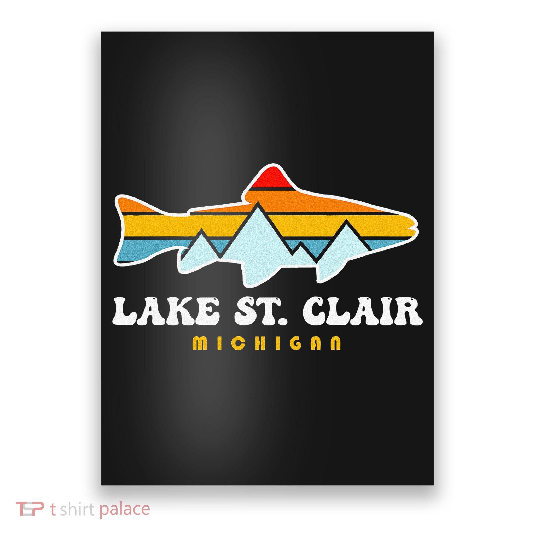 Lake St. Clair Fishing Michigan Fish Poster