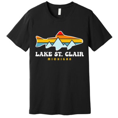 Lake St. Clair Fishing Michigan Fish Premium T-Shirt