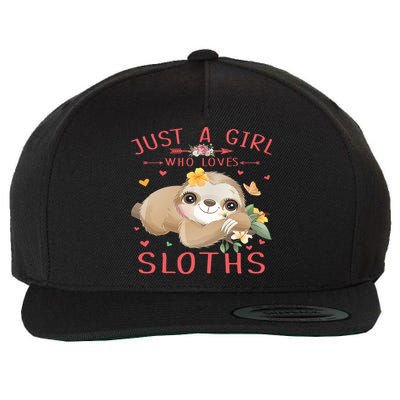 Loves Sloths Cute Sloth Lover Wool Snapback Cap