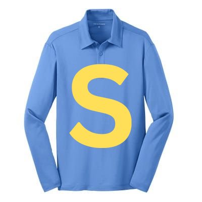 Letter S Chipmunk Christmas Thanksgiving Costume Halloween Silk Touch Performance Long Sleeve Polo