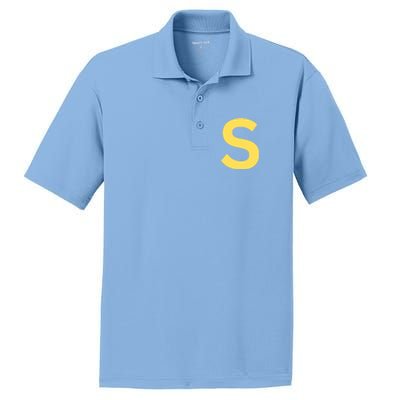 Letter S Chipmunk Christmas Thanksgiving Costume Halloween PosiCharge RacerMesh Polo