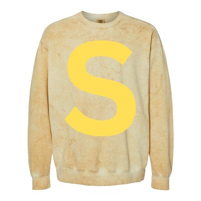 Letter S Chipmunk Christmas Thanksgiving Costume Halloween Colorblast Crewneck Sweatshirt