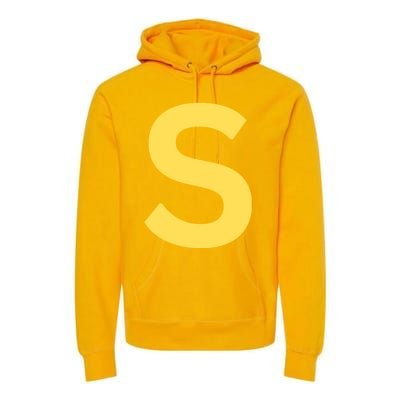 Letter S Chipmunk Christmas Thanksgiving Costume Halloween Premium Hoodie