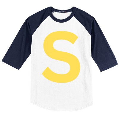 Letter S Chipmunk Christmas Thanksgiving Costume Halloween Baseball Sleeve Shirt