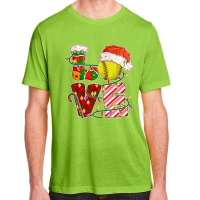 Love Softball Christmas Softball Player Xmas Party Gift Adult ChromaSoft Performance T-Shirt