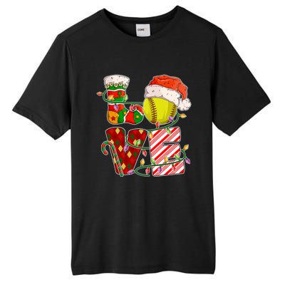 Love Softball Christmas Softball Player Xmas Party Gift Tall Fusion ChromaSoft Performance T-Shirt