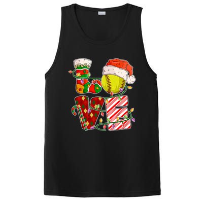 Love Softball Christmas Softball Player Xmas Party Gift PosiCharge Competitor Tank