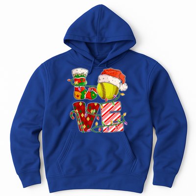 Love Softball Christmas Softball Player Xmas Party Gift Hoodie