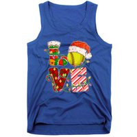 Love Softball Christmas Softball Player Xmas Party Gift Tank Top