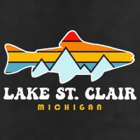 Lake St. Clair Fishing Michigan Fish 7 Panel Mesh Trucker Snapback Hat