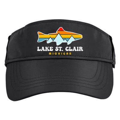 Lake St. Clair Fishing Michigan Fish Adult Drive Performance Visor