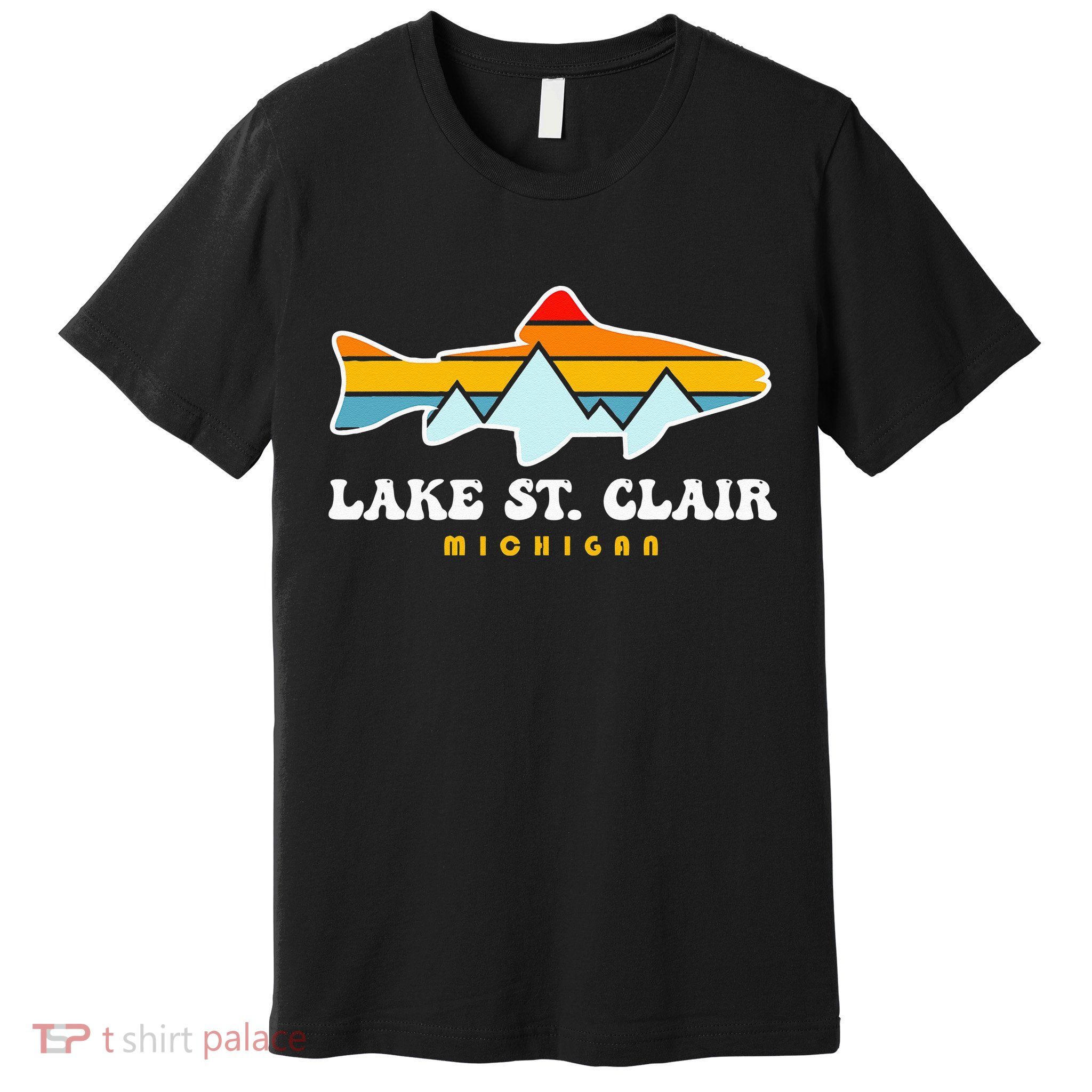 Lake St. Clair Fishing Michigan Fish Premium T-Shirt