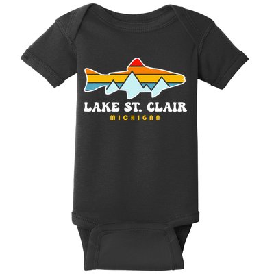 Lake St. Clair Fishing Michigan Fish Baby Bodysuit