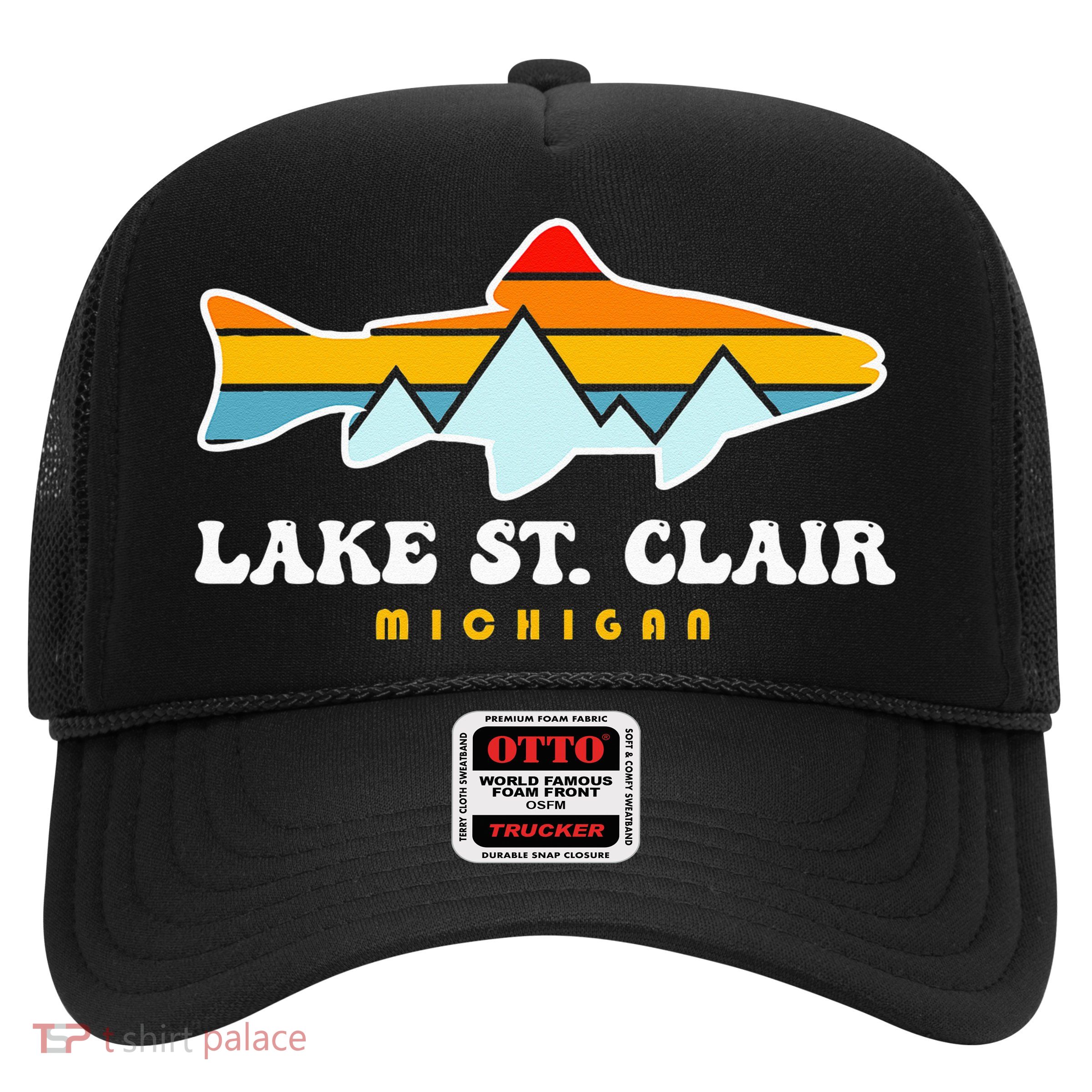 Lake St. Clair Fishing Michigan Fish Trucker Hat