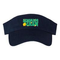 Lemonade Stand Crew Boss Lemon Juice Retro Groovy Fun Yellow Valucap Bio-Washed Visor