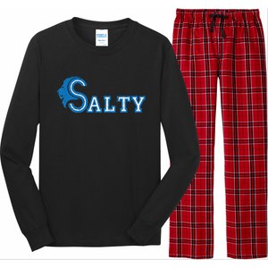 Lion Salty Cool Lion With Blue Eyes Artwork Long Sleeve Pajama Set