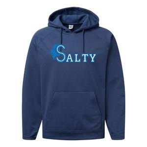 Lion Salty Cool Lion With Blue Eyes Artwork Performance Fleece Hoodie