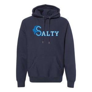 Lion Salty Cool Lion With Blue Eyes Artwork Premium Hoodie