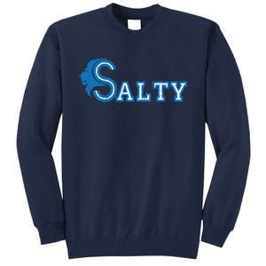 Lion Salty Cool Lion With Blue Eyes Artwork Tall Sweatshirt