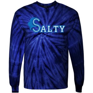 Lion Salty Cool Lion With Blue Eyes Artwork Tie-Dye Long Sleeve Shirt