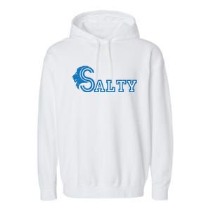 Lion Salty Cool Lion With Blue Eyes Artwork Garment-Dyed Fleece Hoodie