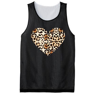 Love Symbol Cool Cheetah Leopard Print Heart Mesh Reversible Basketball Jersey Tank