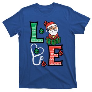 Love Stethoscope Christmas Nurse Cute Xmas Nursing Scrub Top Meaningful Gift T-Shirt