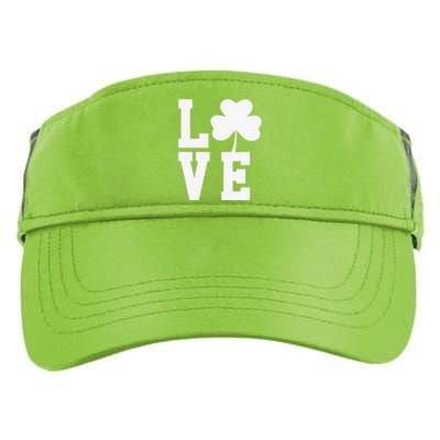 LOVE Shamrock Clover Saint Patrick's Day Adult Drive Performance Visor