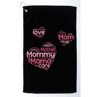 Love Shape Cloud Mother's Day Platinum Collection Golf Towel