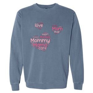 Love Shape Cloud Mother's Day Garment-Dyed Sweatshirt