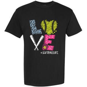 Love Softball Coach Player Softball Life Teen Garment-Dyed Heavyweight T-Shirt