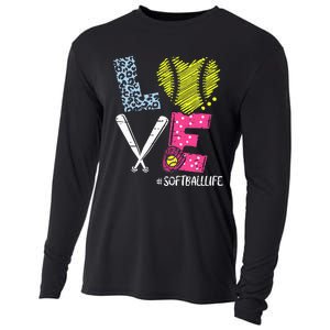 Love Softball Coach Player Softball Life Teen Cooling Performance Long Sleeve Crew