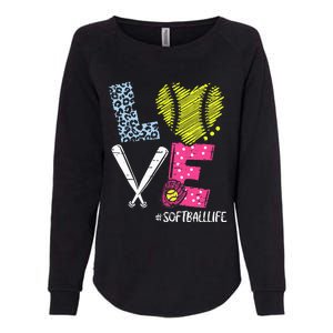 Love Softball Coach Player Softball Life Teen Womens California Wash Sweatshirt