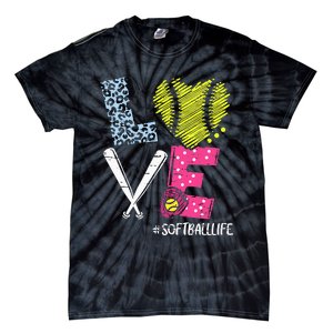 Love Softball Coach Player Softball Life Teen Tie-Dye T-Shirt