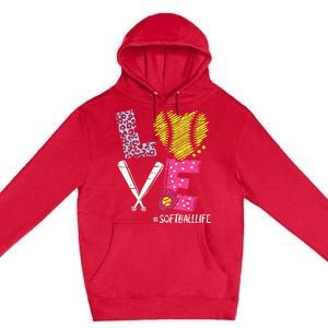 Love Softball Coach Player Softball Life Teen Premium Pullover Hoodie