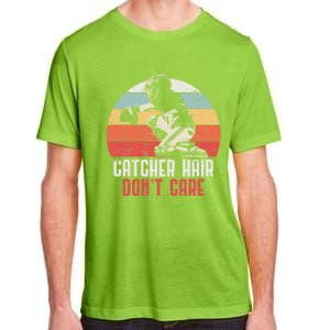 Love Softball Catcher Hair DonT Care Fun Gift Design Meaningful Gift Adult ChromaSoft Performance T-Shirt