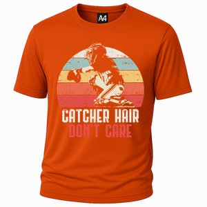 Love Softball Catcher Hair DonT Care Fun Gift Design Meaningful Gift Cooling Performance Crew T-Shirt