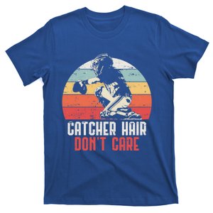 Love Softball Catcher Hair DonT Care Fun Gift Design Meaningful Gift T-Shirt