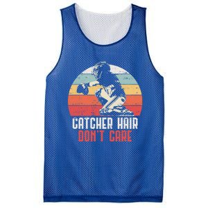 Love Softball Catcher Hair DonT Care Fun Gift Design Meaningful Gift Mesh Reversible Basketball Jersey Tank